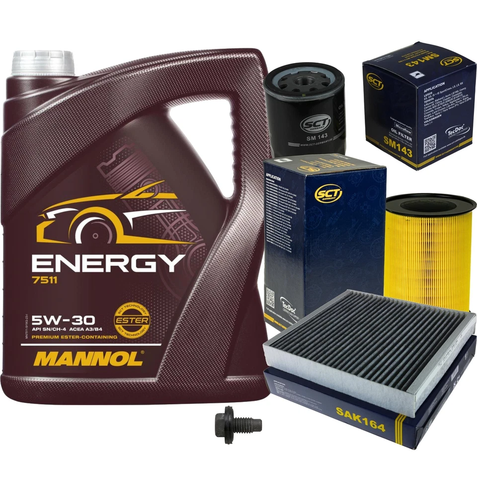 SCT Inspektionspaket 5 L MANNOL Energy 5W-30 für Ford Focus II Turnier DA_ 1.8 - Bild 1 von 4