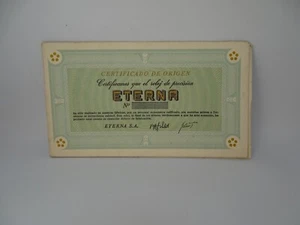 Eterna, garantía en blanco, vintage años 60 - Imagen 1 de 5