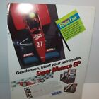 Super Monaco GP Arcade Magazine AD Video Game Artwork Sheet 1989 Race Cars