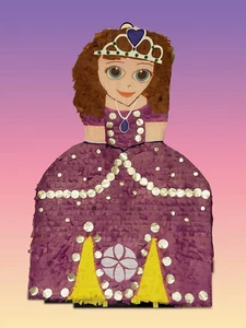 Queen Princess Princesa Reina Pinata Girl Piñata birthday Pull string Hit stick - Picture 1 of 8