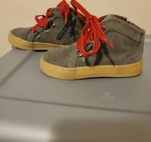  Cherokee Toddler Boys Suede Boots. Side zipper  ,Gray 8 Toddler  - Picture 1 of 5