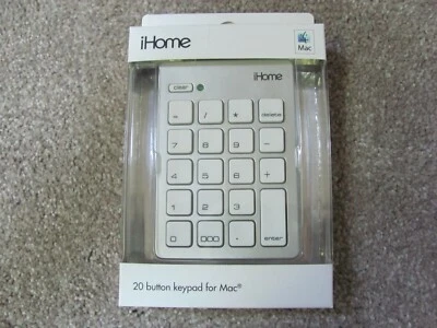 Brand New iHome Wired USB Numeric 20 Button Keypad for Mac (IMAC-A210S) - Image 1 of 4