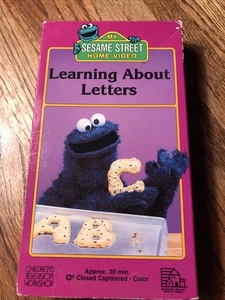 Sesame Street Home Video ~ Learning About Letters VHS Vintage 1980s - Picture 1 of 3