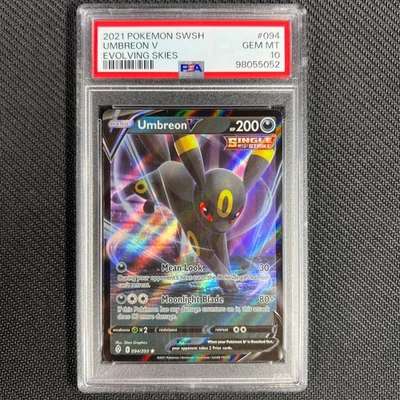 Umbreon V 094/203 Pokemon Card English PSA 10 2021 SWSH Evolving Skies TCG CCG - Image 1 of 4