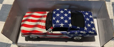 New Ray 1999 Ford Mustang 350 GT 1966 W/Flag Die Cast 1:32 Toy Car. NIB - Image 1 of 4