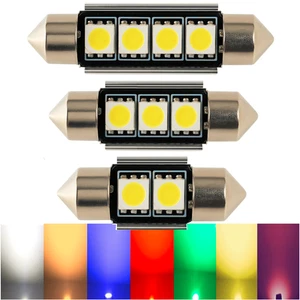 2x 10x LED 31 39 43mm Soffitten Innenraum Beleuchtung weiß blau rot 12V PKW Auto - Picture 1 of 4