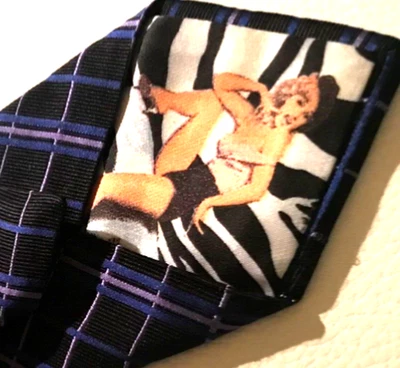 "Corbata vintage Dolce Gabbana pinup disco PEEK-A-BOO 58 por 4""" Foto 1 de 4