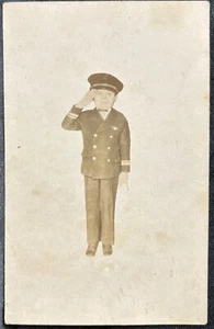 Foto Real Postal RPPC ~ Príncipe Andrés Enano usa Uniforme de la Fuerza Aérea ~ Saludos - Imagen 1 de 3