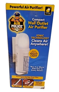 Air Police Advanced Ionic Air Purifier Plug in Odor Eliminator w Built-in Light - Picture 1 of 7