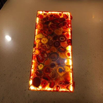 Handmade German Onex Coffee Table – Mosaic Stone Art, Unique Natural Gemstone - Image 1 of 4