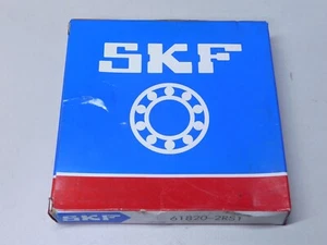 SKF CUSCINETTO A SFERE SCANALATO 61820-2RS1 -NUOVO/CONFEZIONE ORIGINALE- - Foto 1 di 4