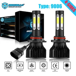 4-sides 9006 LED Headlight Bulb Conversion Kit Low Beam White Super Bright 6500K - Picture 1 of 12