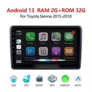 32G Android 13 Carplay WiFi GPS Sat Nav FM RDS Car Stereo For Toyota Sienna 2015-18 - Picture 1 of 24