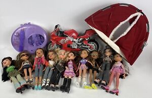 Bratz vintage doll collection x10 different & Motorbike & Tent & Make Up Box