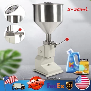 5-50ml Manual Liquid Filling Machine Cosmetic Filler Cream Shampoo Water - Picture 1 of 24