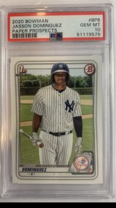 2020 Bowman 1st Edition Jasson Dominguez #BFE-8 New York Yankees PSA 10 📈🔥
