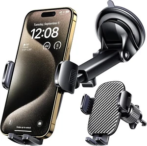 Qifutan Car Phone Holder Mount for Windshield Carbon fiber - Picture 1 of 9