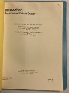 B. F. Goodrich Part No. 3-1209-2 / 3-1481 Maint. Instruction W/ Illust. Parts - Bild 1 von 12