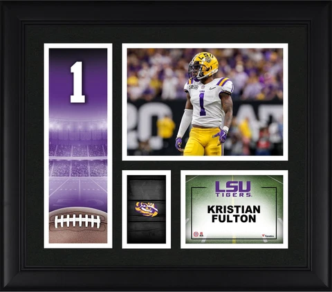 Kristian Fulton LSU Tigers Framed 15x17 Player Core Collage Cover
