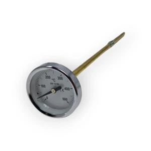 TERMOMETRO PER FORNO A LEGNA FUMI 500 ° C GRADI SONDA LUNGA CM 40 - Picture 1 of 2