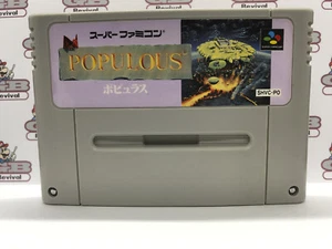 Populous Nintendo SNES Super Famicom Cartucho de Juego Original Japonés - Imagen 1 de 3