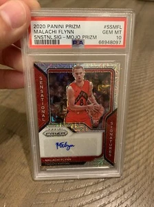 MALACHI FLYNN RC Prizm Auto /25 MOJO SSP- Sensational Signatures PSA 10 - Picture 1 of 8