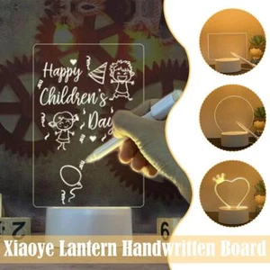 Luminous Erasable Acrylic Memo Board+ Pen- Romantic Gift Night For Couple' X1J3 - Picture 1 of 12