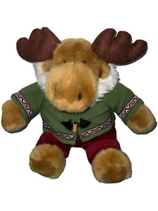 Dan Dee Collector's Choice 14” Christmas Brown Moose Eskimo EUC - Picture 1 of 7