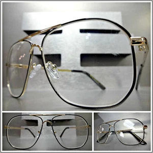 Men's Classic Vintage Retro Style READING EYE GLASSES READERS Gold Metal Frame - Picture 1 of 14
