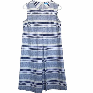 J. McLaughlin Womens Sz M Tracy Dress Shift A-Line Striped Sleeveless Striped - Picture 1 of 6