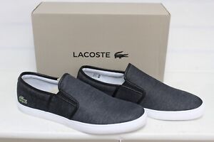 new Lacoste Men's Tatalya Slip On Shoes 319 1 P CFA Black/White size 9.5