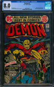 The Demon #1 ๐ CGC 8.0 ๐ 1st App of the Demon & Randu! Jack Kirby DC 1972 - Picture 1 of 3