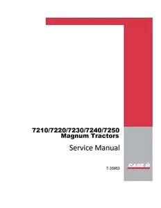 Case IH 7210 7220 7230 7240 7250 Magnum Tractor Service Repair Manual CD - Picture 1 of 3