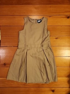 LANDS END Classic Khaki School Uniform Top of Knee Jumper Dress Girls 16  *NEW* - Picture 1 of 1