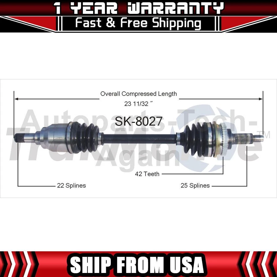 Eje delantero izquierdo TrakMotive 1 CV para Suzuki Esteem 1999-2002 Foto 1 de 1