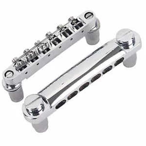 1 Paio 12 Corde Chitarra Ponte Bloccaggio Ponte Tailpiece Set per Chitarra Elettrica - Foto 1 di 10