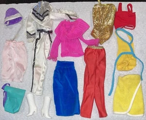 Vintg Barbie Doll Clothes Bathing Suit Clothing Accessories 70s- 80s Lot 12 Mix - Picture 1 of 5