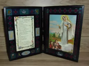 Cornice doppia vetro vintage 1992 Vergine Maria DTC - nuova vecchio stock - Foto 1 di 3