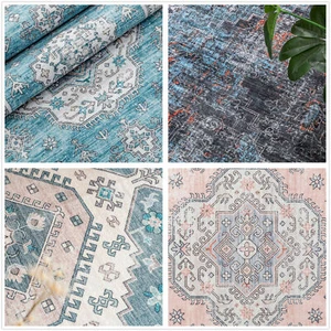 Blue Hallway Runner Rug / Grey Corridor Carpet/ Allover Anti Slip Mat 80x300cm - Picture 1 of 35