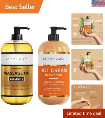 Revitaliza tu piel: dúo de crema y aceite anticelulítico 100 % natural - 8,8 fl oz Foto 1 de 4