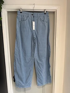 ME+EM Washed Cord Extreme Seam Pant Cotton Blue UK 10 Italian Cord - Picture 1 of 10