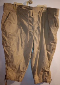 SJB Khaki Taper Capri Pants Sz 22W - Picture 1 of 2
