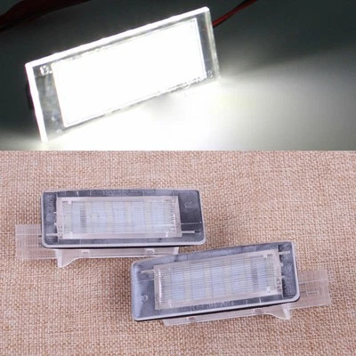 2pc White LED License Plate Lights Lamp Fit for Renault Espace MK4 Laguna Scenic - Imagem 1 de 2