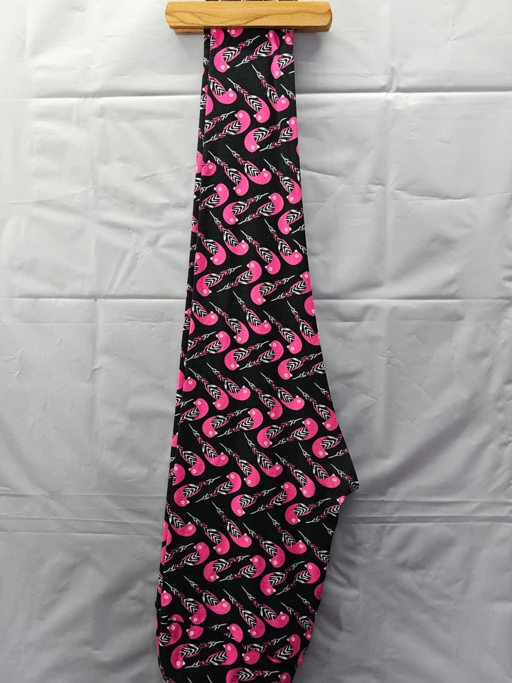 Leggings LuLaRoe alta e curvilínea rosa estampa de penas de pássaro calça elástica preta - Imagem 1 de 3