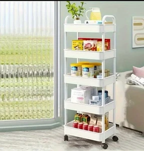 Carro de almacenamiento rodante de 5 niveles con ruedas - Imagen 1 de 7