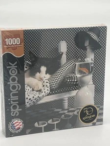 NEW SEALED CHECKERBOARD CAT 1000 pc Jigsaw Puzzle Sealed 24" x 30" by SPRINGBOK - Picture 1 of 6