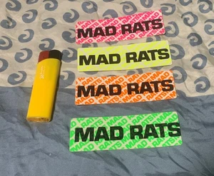 Mad Rats Skateboard sticker All 4 Colors Pink Yellow Orange Green OOP 441 - Picture 1 of 1