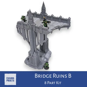 Ruinas del puente de la bendición - 28 mm terreno gótico impreso en 3D para juegos de guerra de mesa - Imagen 1 de 8