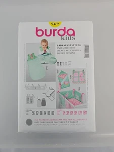 Burda Kids Patrón de Costura 9479 Bebé Bebé Accesorios Cuna Saco de Dormir Sin Cortar - Imagen 1 de 3