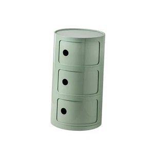 Round Nightstand with 3 Drawers, Modern Style Side Table, Multifunctional End - Picture 1 of 6